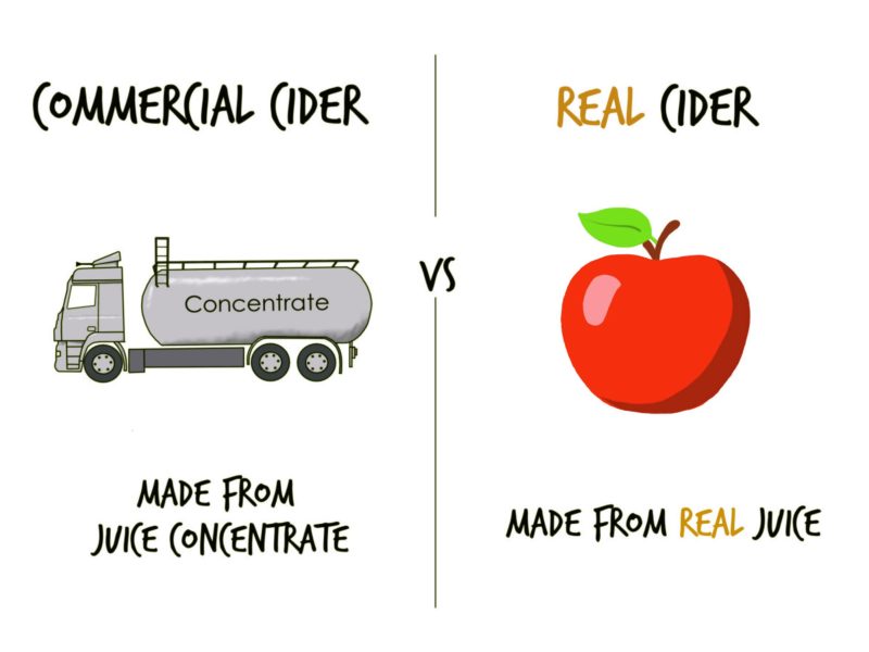 Commercial vs Real Cider – 2. Apple juice vs concentrate Commercial vs Real Cider - 2. Apple juice vs concentrate